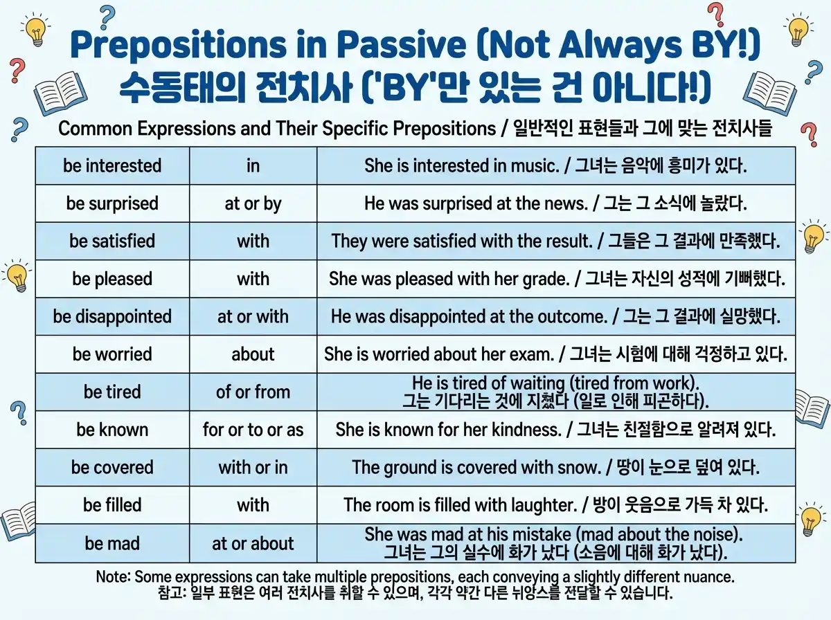 조동사 수동태 — must/can/should/will/may/could have + be + p.p. 6가지 패턴