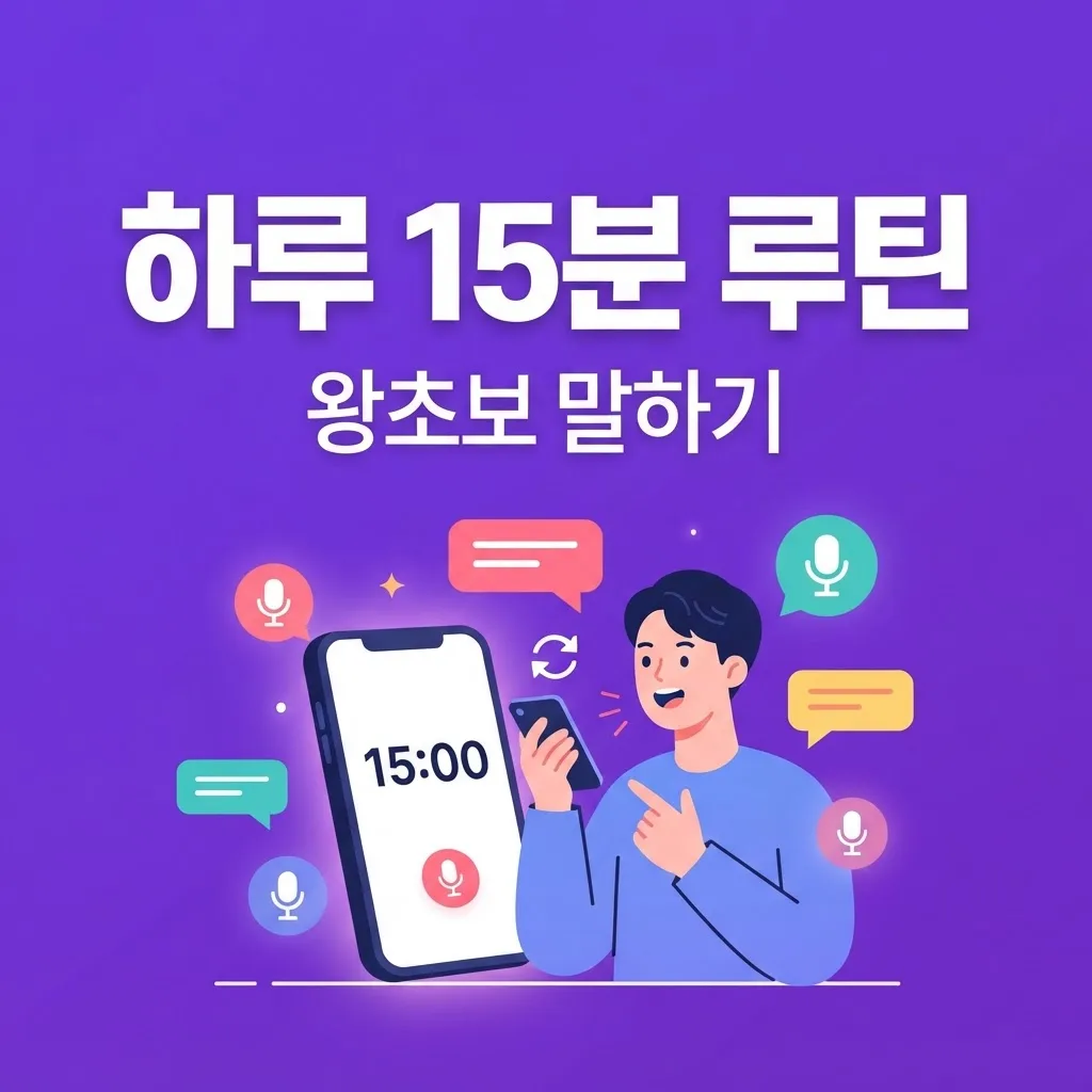 영어회화 왕초보 하루 15분 말하기 연습 루틴 만들기