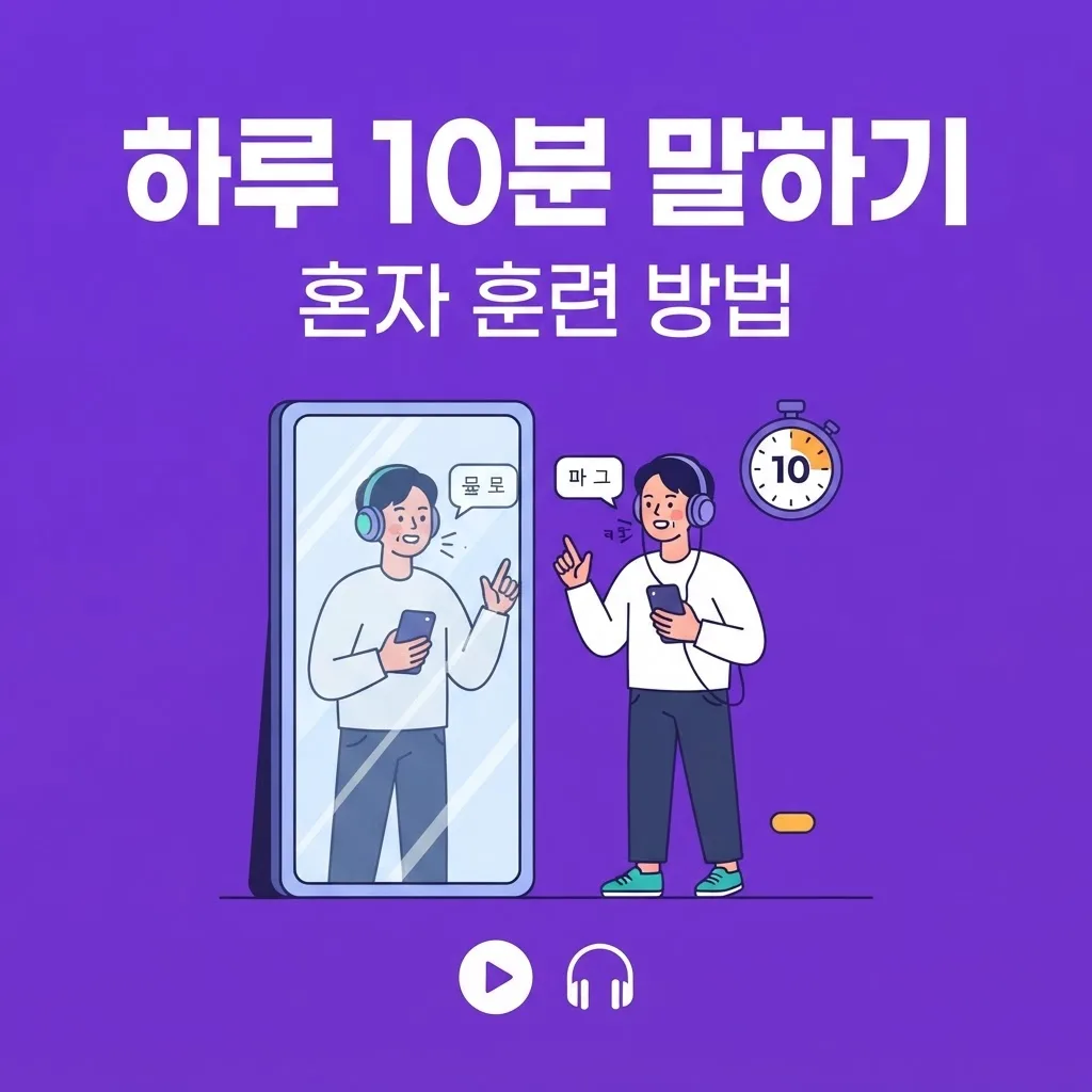 영어 스피킹 늘리는 법 매일 10분 혼자 말하기 훈련 방법