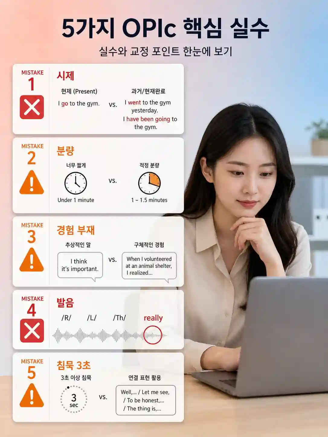한국인 OPIc 학습자가 자주 놓치는 5가지 체크리스트