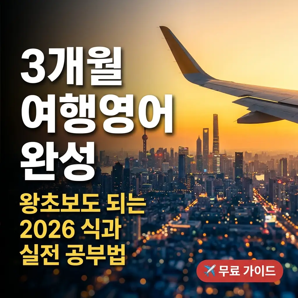 영어회화 공부법 3개월 안에 여행영어 완성법 | 2026 실전