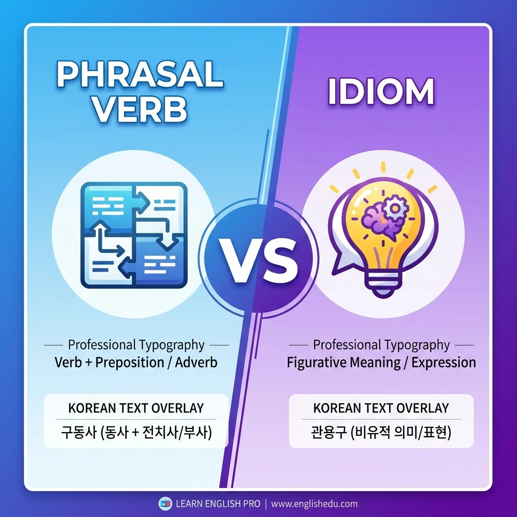 Phrasal Verb(구동사) versus Idiom(관용구) 영어 표현 차이점 알기
