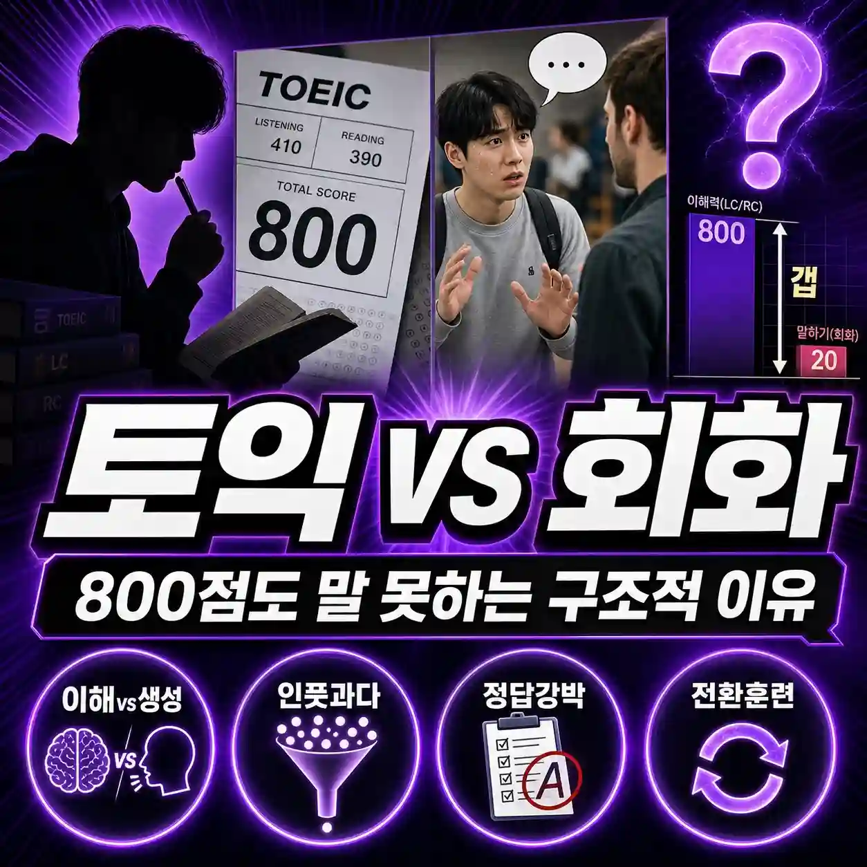 토익 800점도 외국인 앞에서 굳는 이유, 구조가 문제입니다
