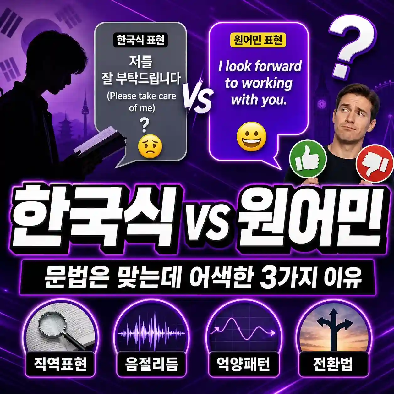 한국식 영어가 원어민에게 어색한 이유, 3가지 결정적 차이