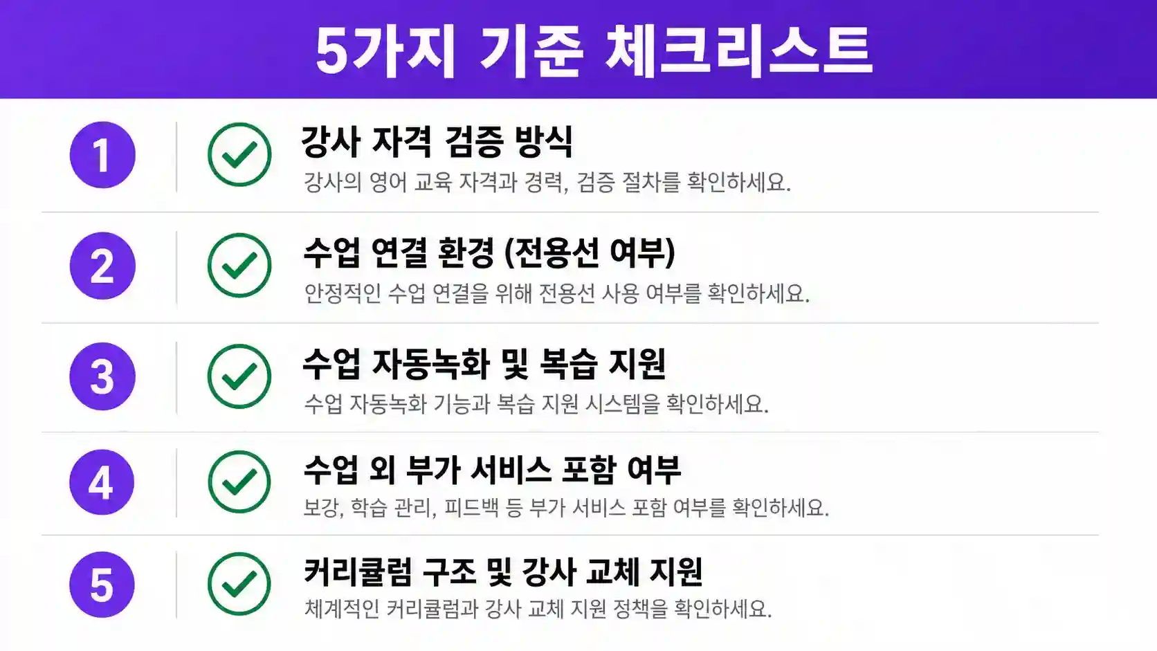 화상영어 가격보다 먼저 확인해야 할 5가지 선택 기준 체크리스트