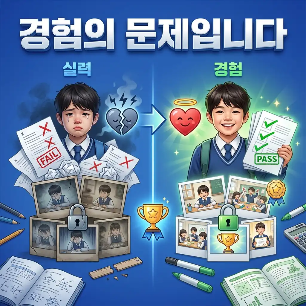 아이의 영어 거부가 실력이 아니라 경험 문제임을 보여주는 인포그래픽