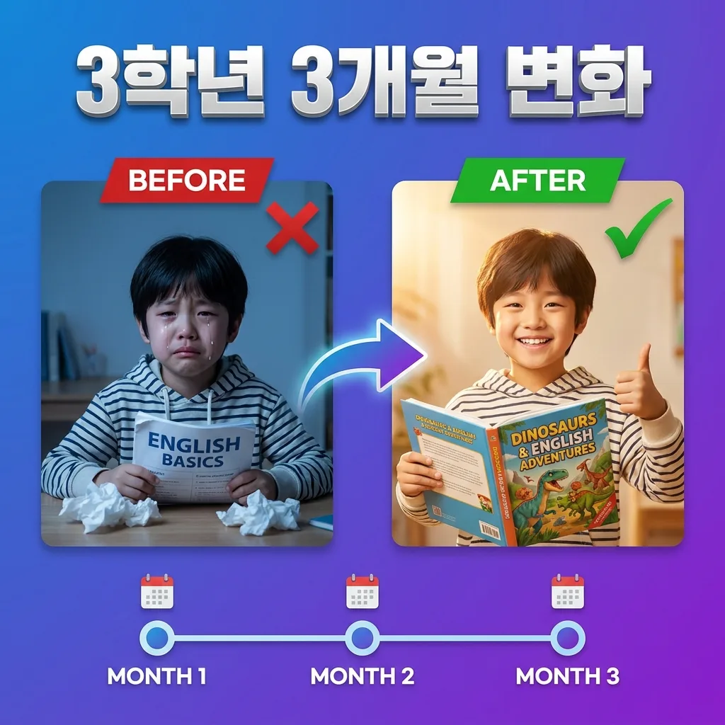 영어를 거부하던 초등 3학년이 흥미를 되찾은 Before After 사례
