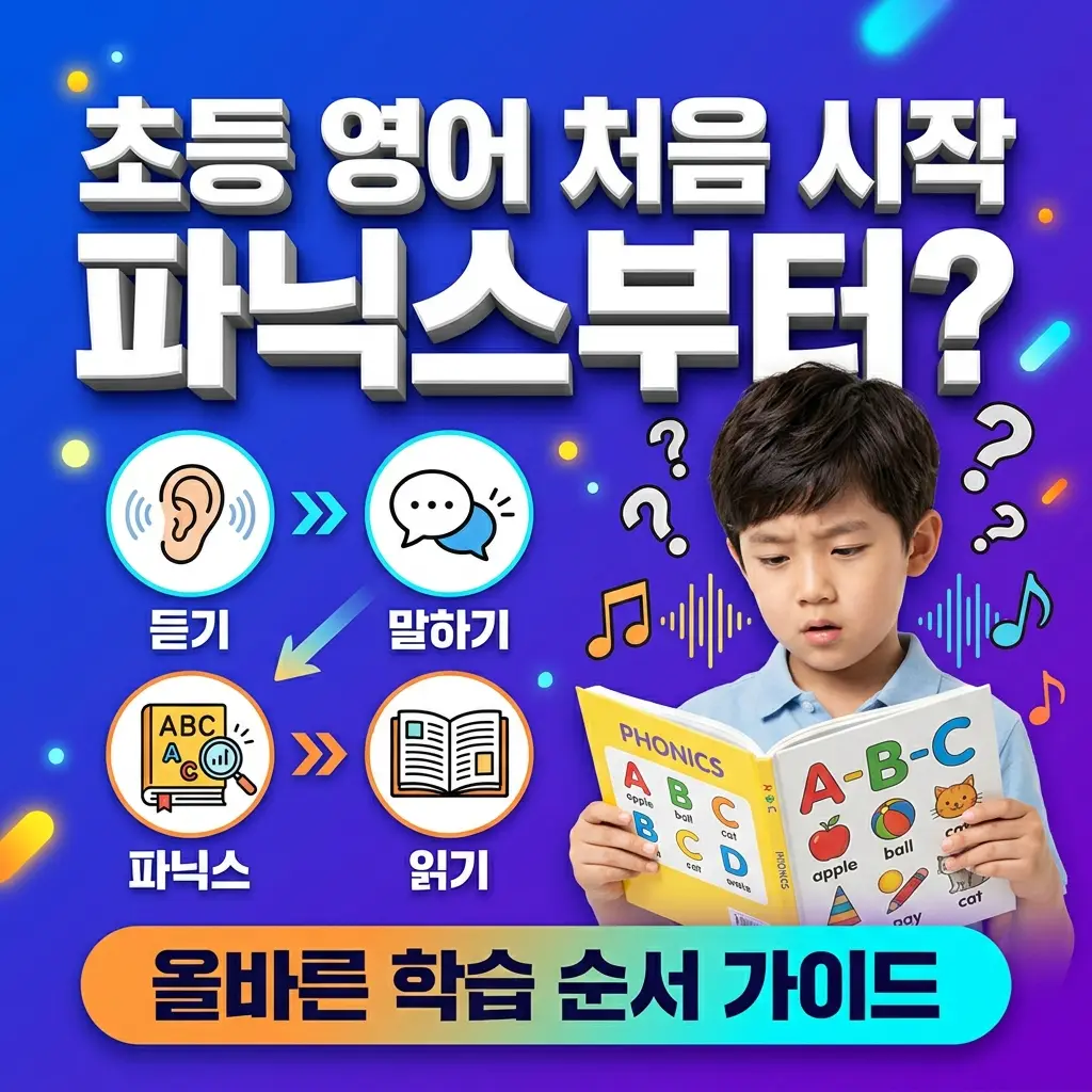 초등 영어 처음 시작 — 파닉스부터 해야 할까, 순서를 정하는 기준