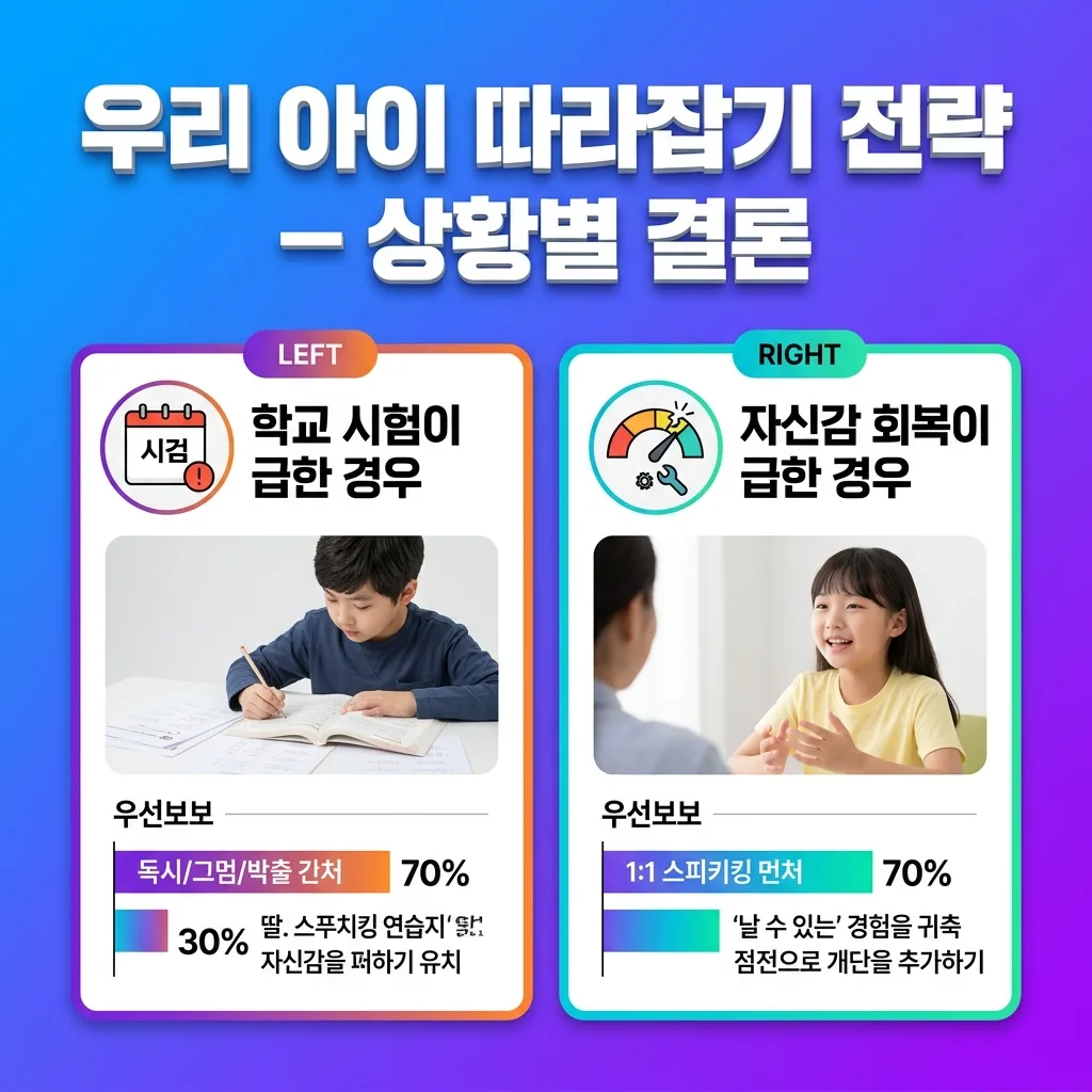 우리 아이 고학년 영어 따라잡기 전략을 정하는 상황별 선택 기준 가이드