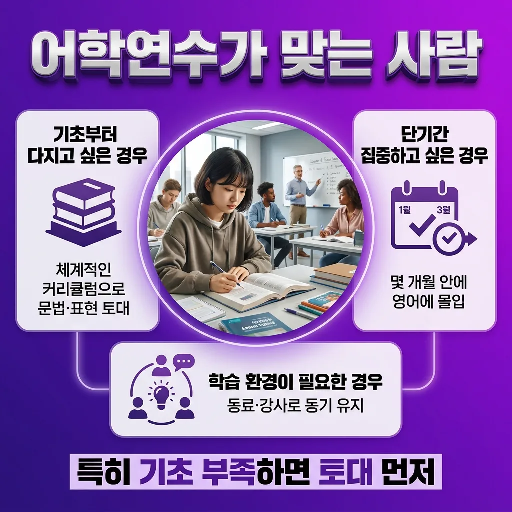어학연수가 맞는 사람의 특징을 정리한 체크리스트