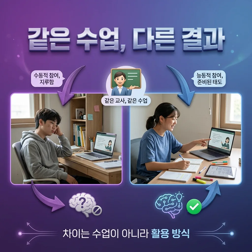 같은 수업 같은 강사인데 학습자에 따라 결과가 갈리는 이유 인포그래픽