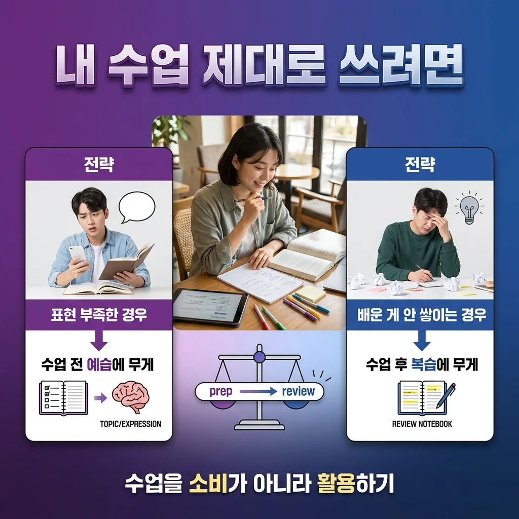 내 프리토킹 수업을 제대로 활용하기 위한 상황별 선택 기준 가이드