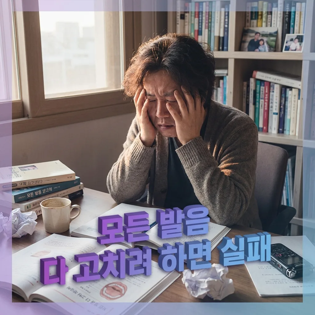 모든 발음을 다 고치려 하면 실패하는 이유를 보여주는 인포그래픽