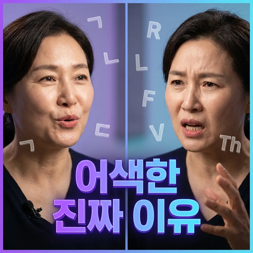 한국인 영어 발음이 어색한 진짜 이유를 정리한 도식