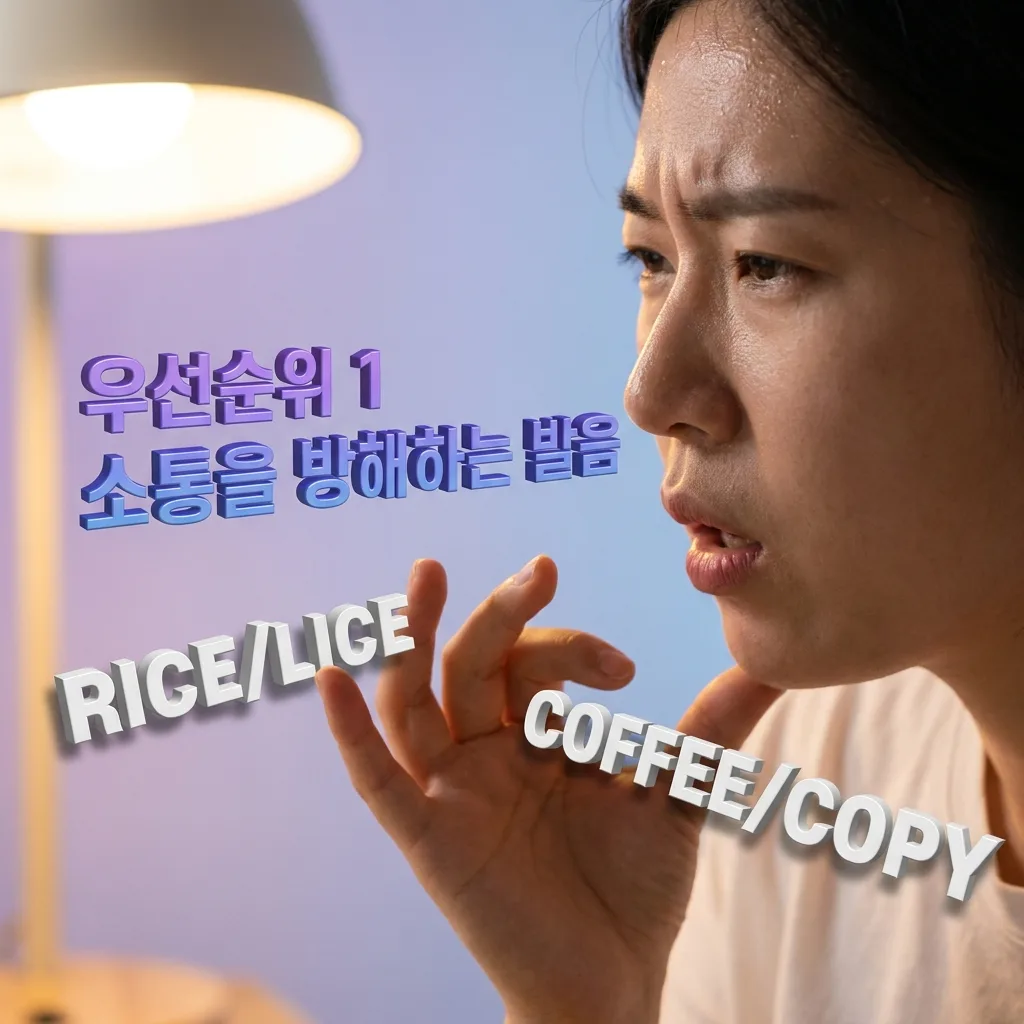 소통을 방해하는 발음부터 고치는 우선순위 1 인포그래픽