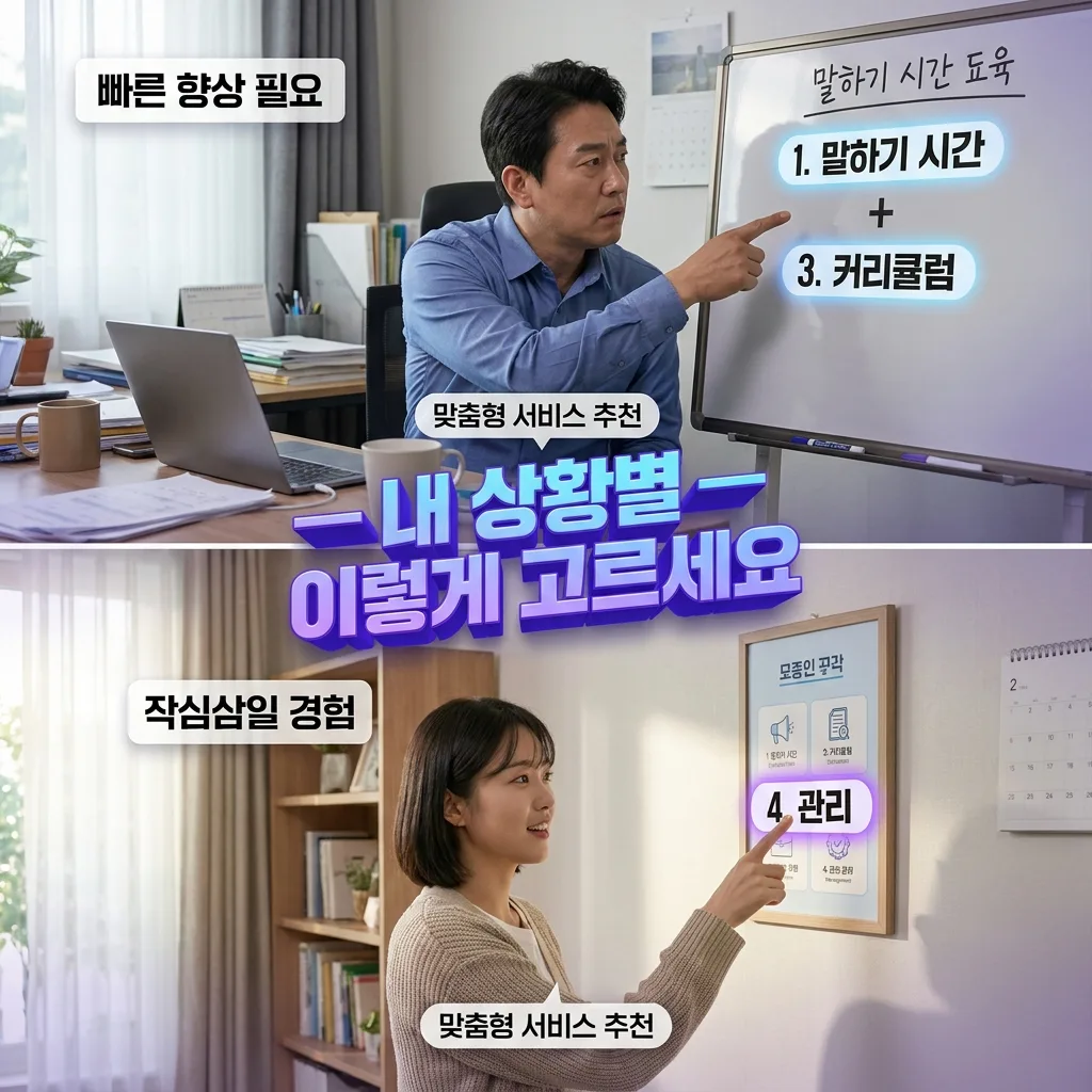 상황별 화상영어 선택 우선순위를 정리한 가이드