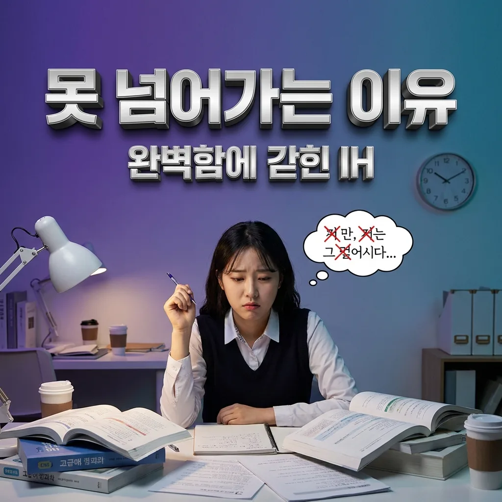 IH에서 AL로 못 넘어가는 이유인 짧은 답변과 확장된 답변을 비교한 도식