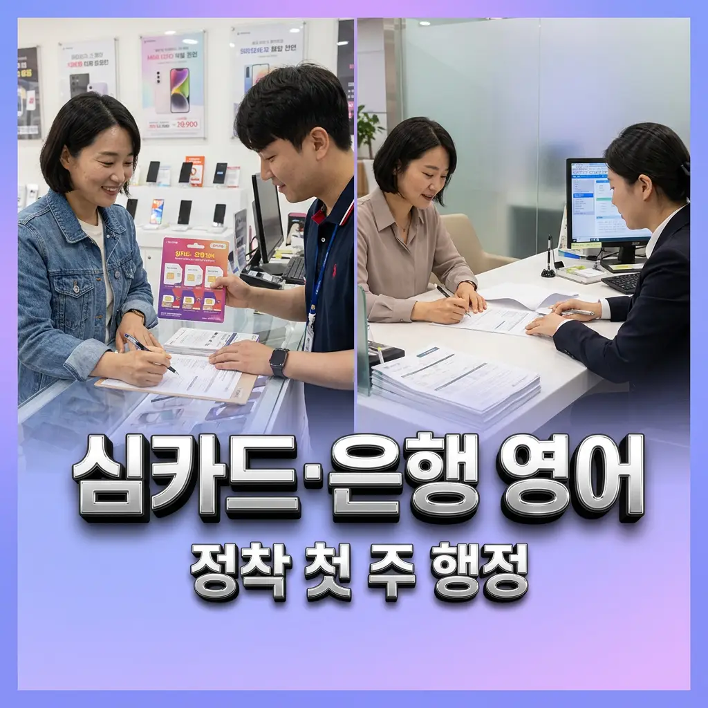 심카드 개통과 은행 계좌 개설에 필요한 정착 행정 영어 표현 정리