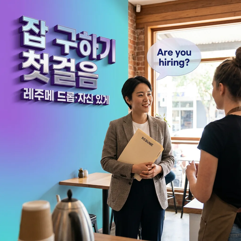 레주메를 돌리고 채용 여부를 묻는 잡 구하기 실전 표현 도식