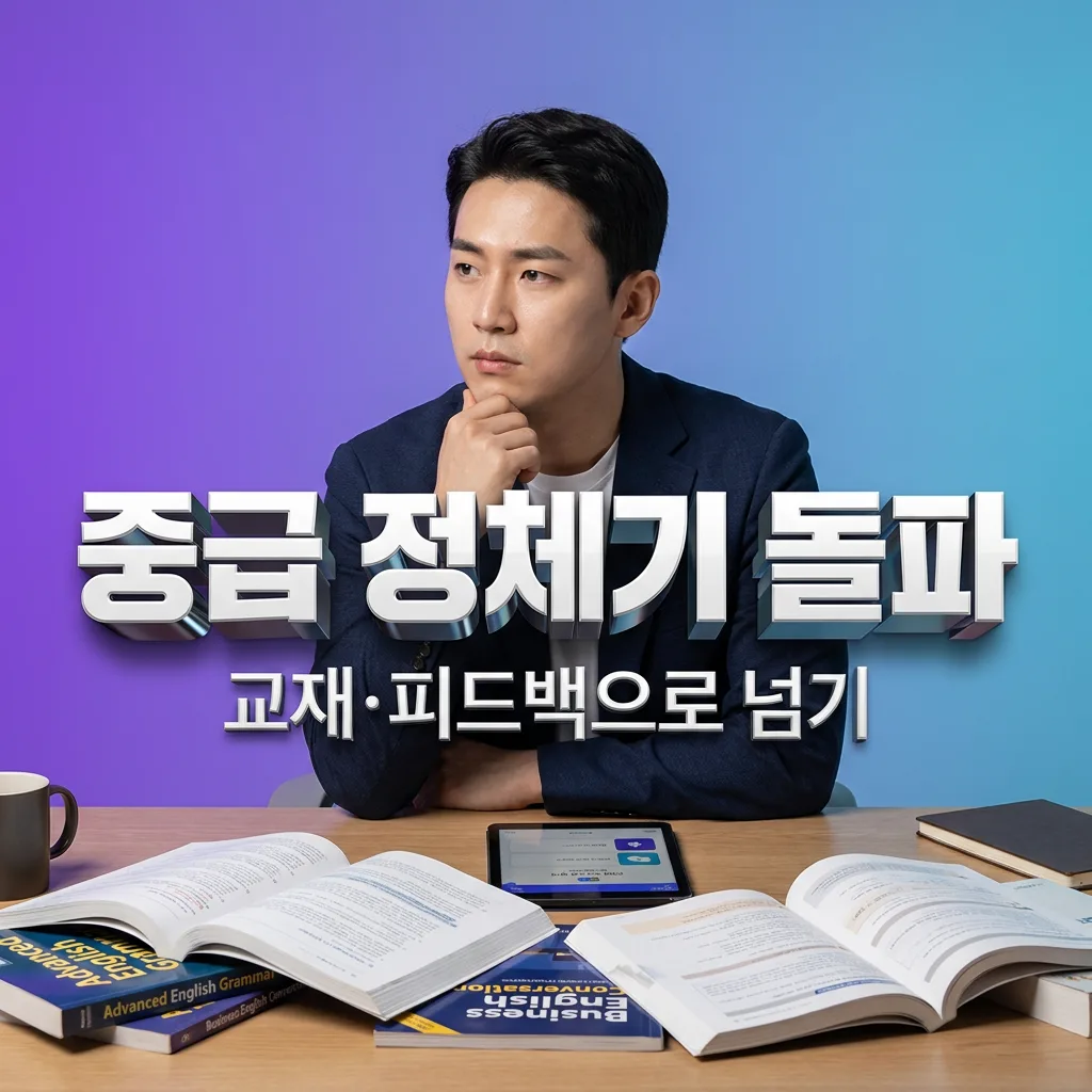 영어 중급 정체기, 프리토킹만으론 안 넘어갑니다 — 교재·피드백으로 뚫는 법