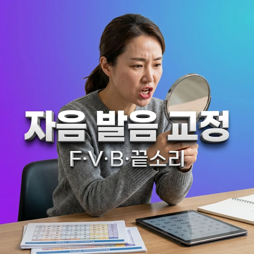 영어 자음 발음 — 한국인이 자주 놓치는 F·V·B·끝소리 교정법과 4주 훈련