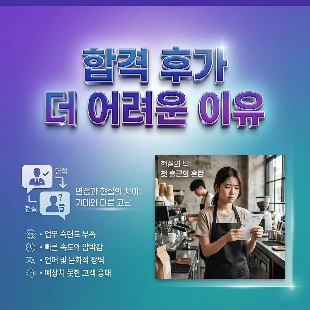 워킹홀리데이 알바 합격 후가 더 어려운 이유를 보여주는 인포그래픽