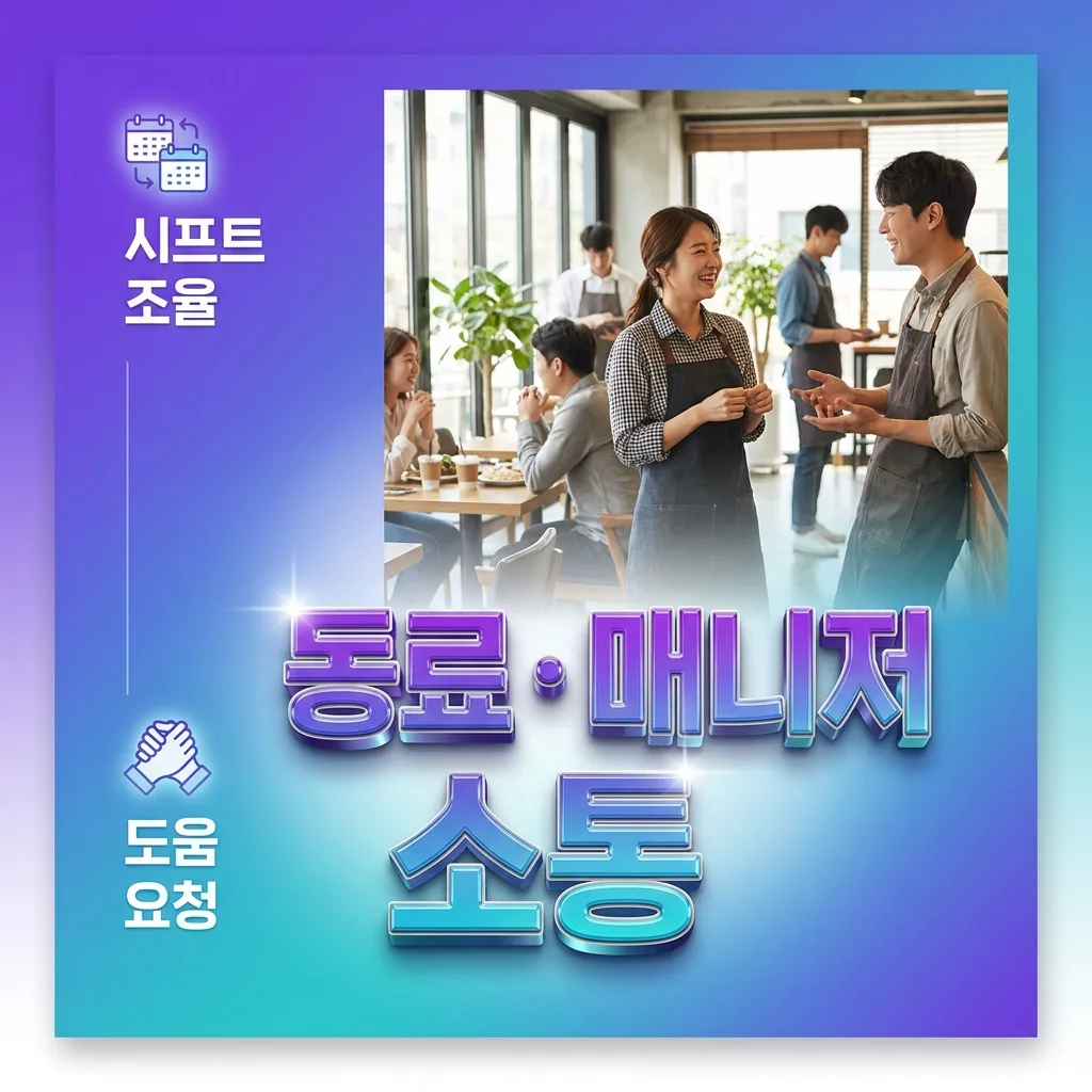 동료와 매니저와의 시프트 조율 도움 요청 표현 모음