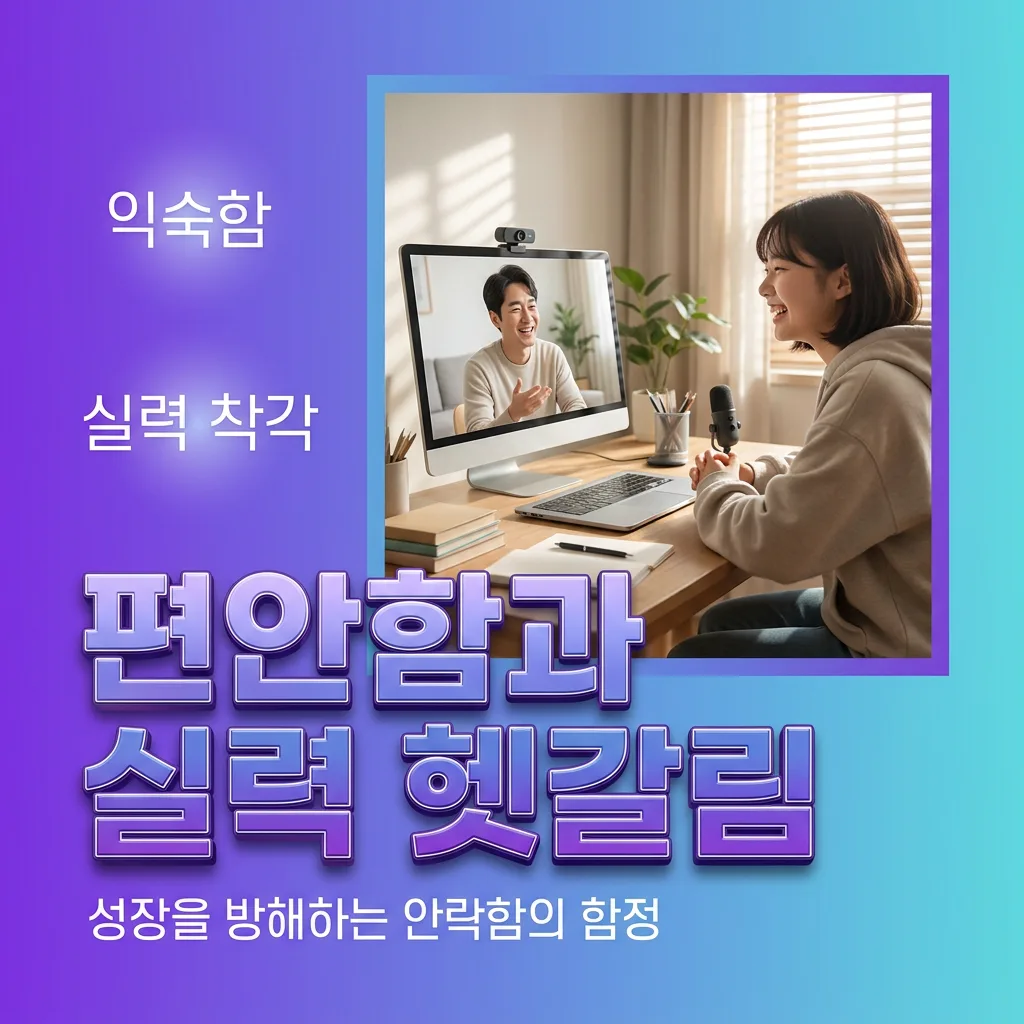 편안함과 실력을 헷갈리는 이유를 정리한 인포그래픽
