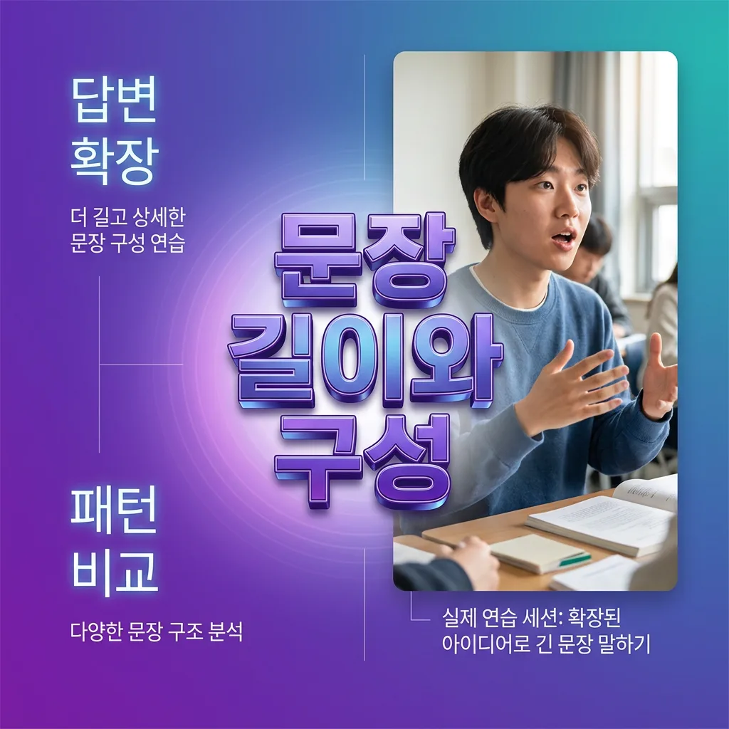 문장 길이와 구성 변화를 비교하는 Before After 인포그래픽