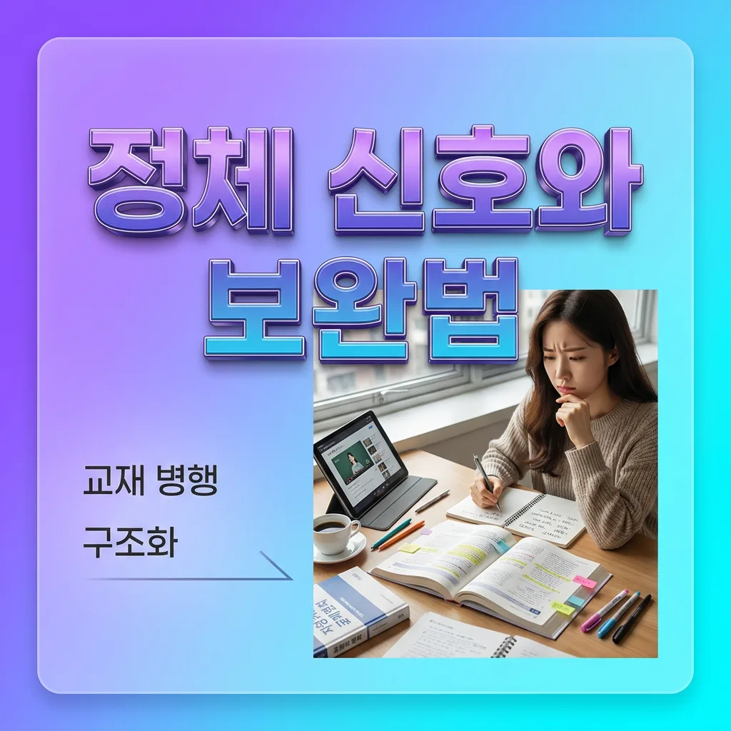프리토킹 정체 신호와 교재 병행 시점을 정리한 카드