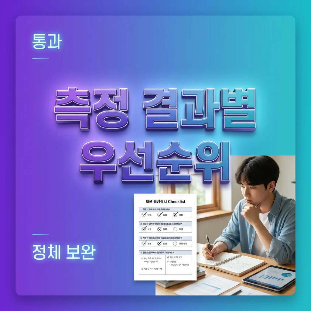 측정 결과에 따른 프리토킹 보완 우선순위 가이드