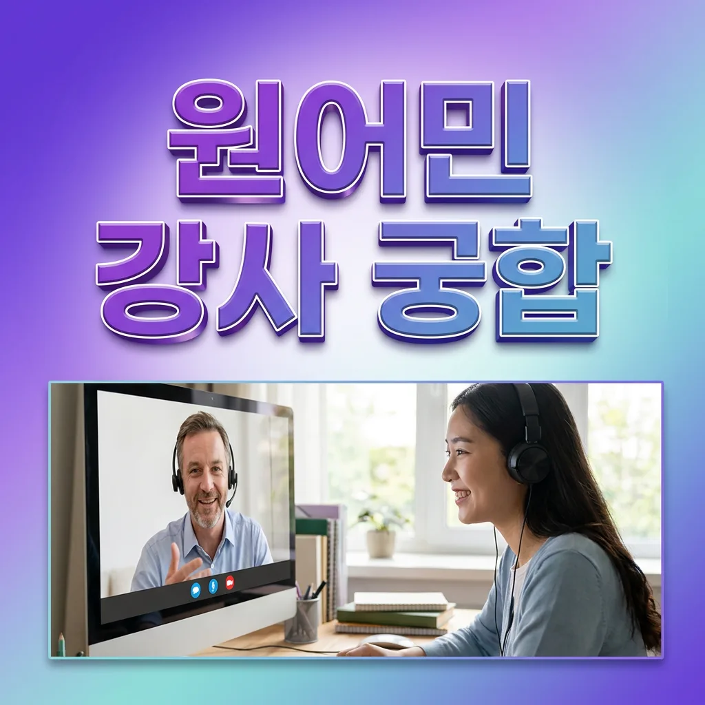 원어민 강사와 잘 맞아야 느는 이유 — 궁합을 확인하는 4가지 기준