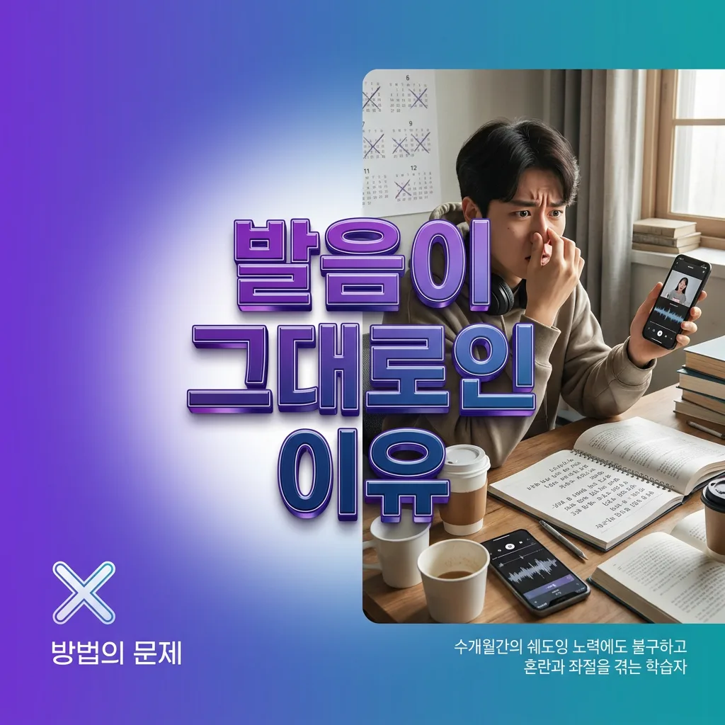 섀도잉 열심히 하는데 발음이 그대로인 이유를 보여주는 인포그래픽