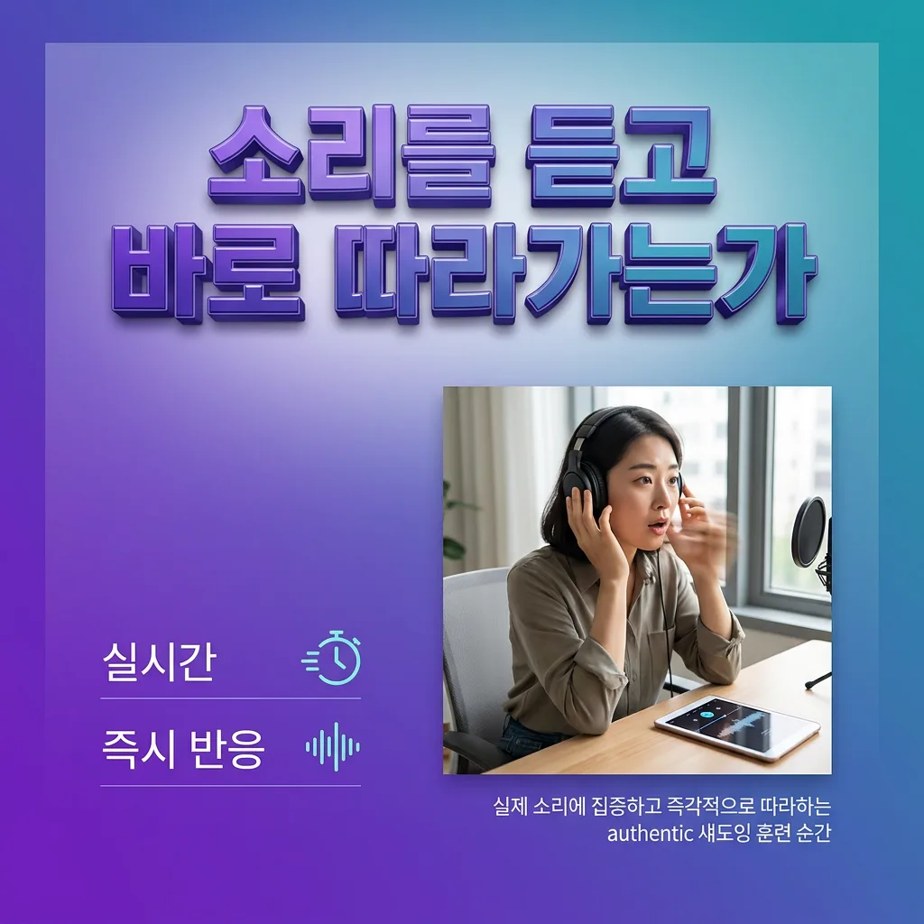 소리를 듣고 바로 따라가는지 확인하는 기준 카드