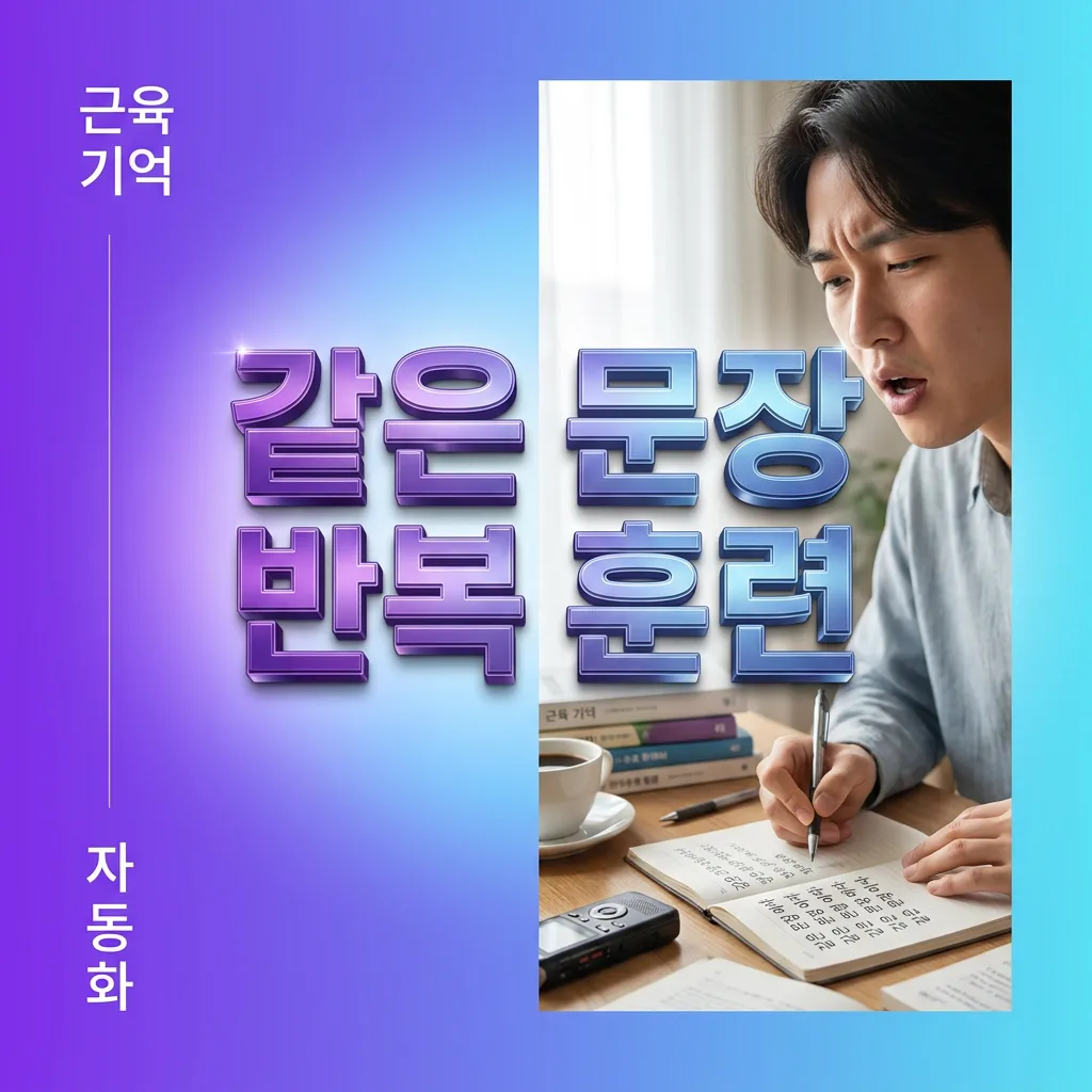 같은 문장을 반복 훈련하는 것이 중요한 이유를 정리한 카드