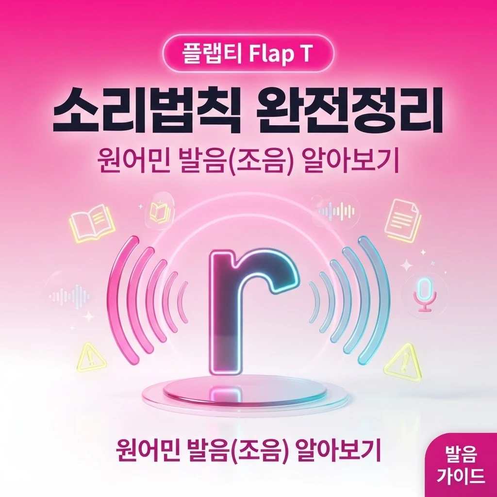 플랩티(Flap T) 소리법칙 완전정리, 원어민 발음(조음) 알아보기