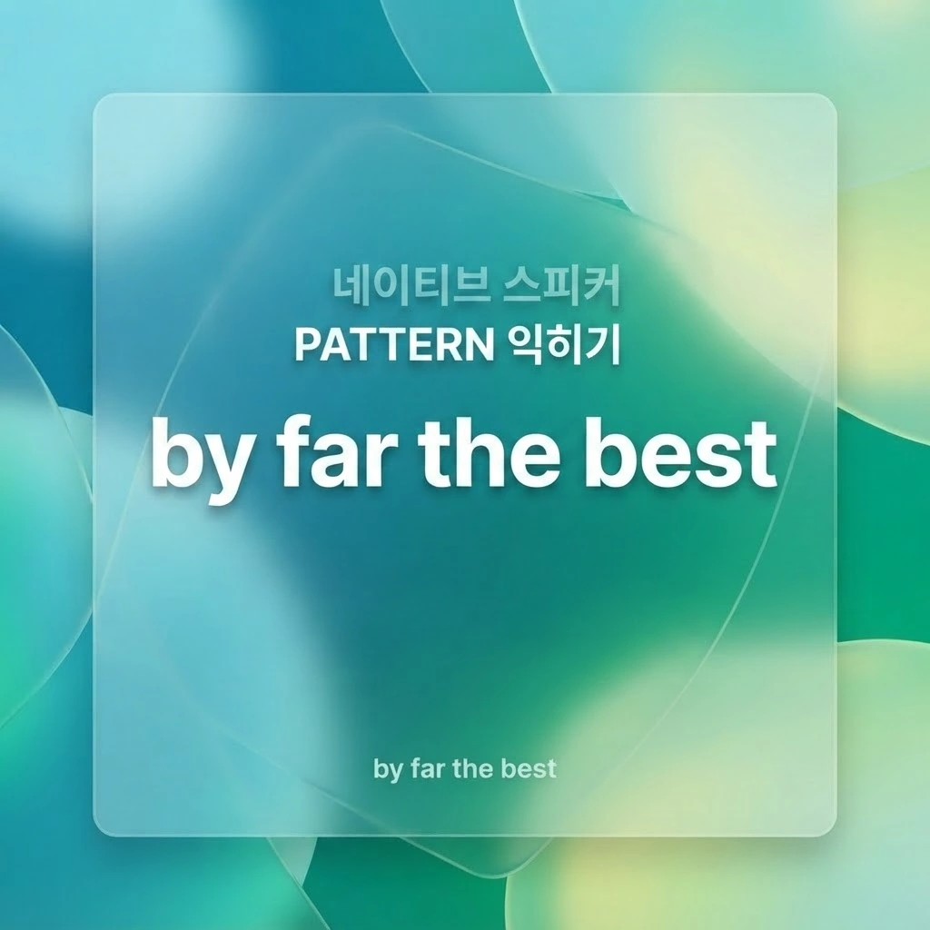 네이티브 스피커 PATTERN 익히기 : by far the best