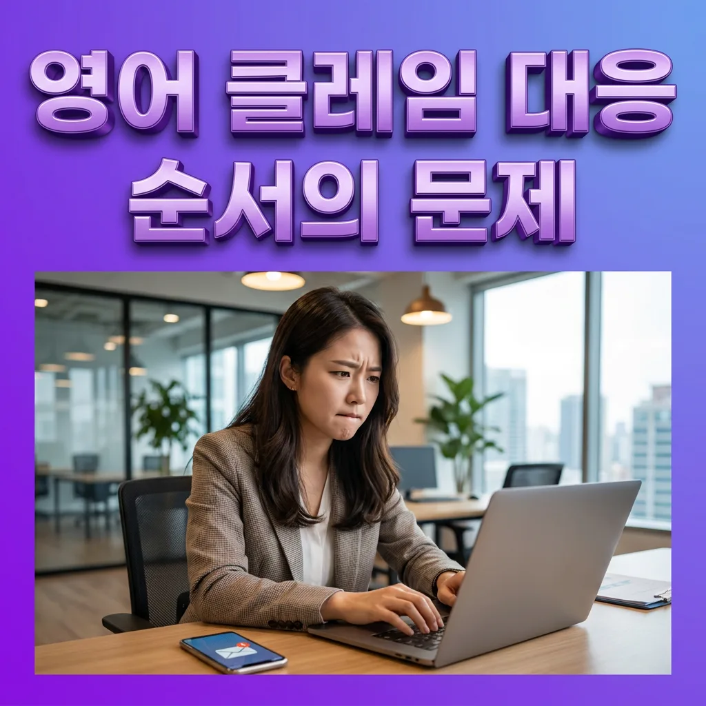 영어 클레임 대응은 문장력이 아니라 순서의 문제입니다