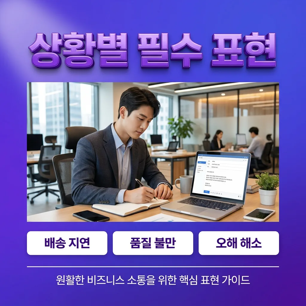 배송 지연 품질 불만 오해 상황별 클레임 대응 필수 표현을 정리한 카드