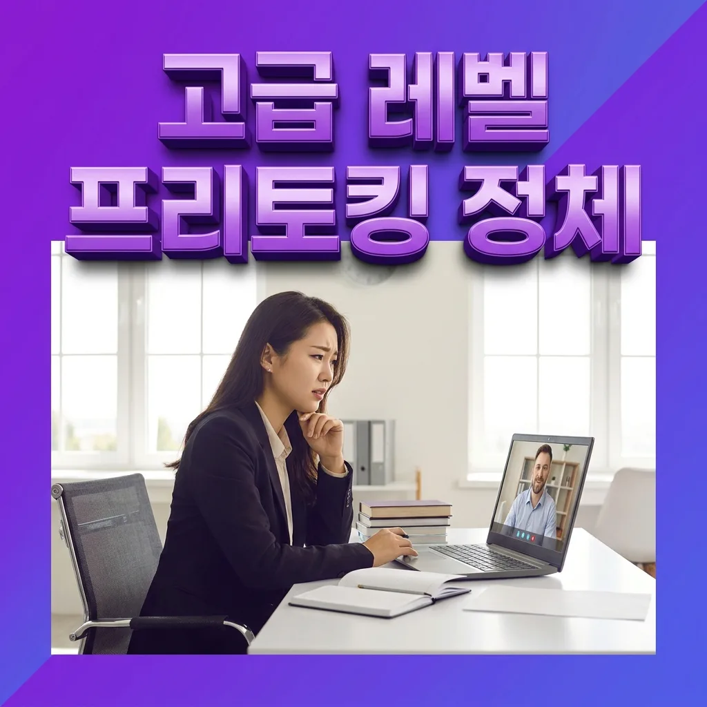 고급 레벨 프리토킹, 그냥 대화만 하면 실력이 멈춥니다