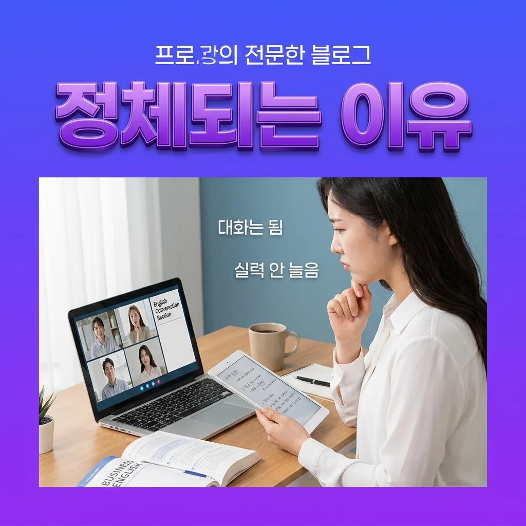 고급 레벨에서 프리토킹만 하면 실력이 정체되는 이유를 보여주는 인포그래픽