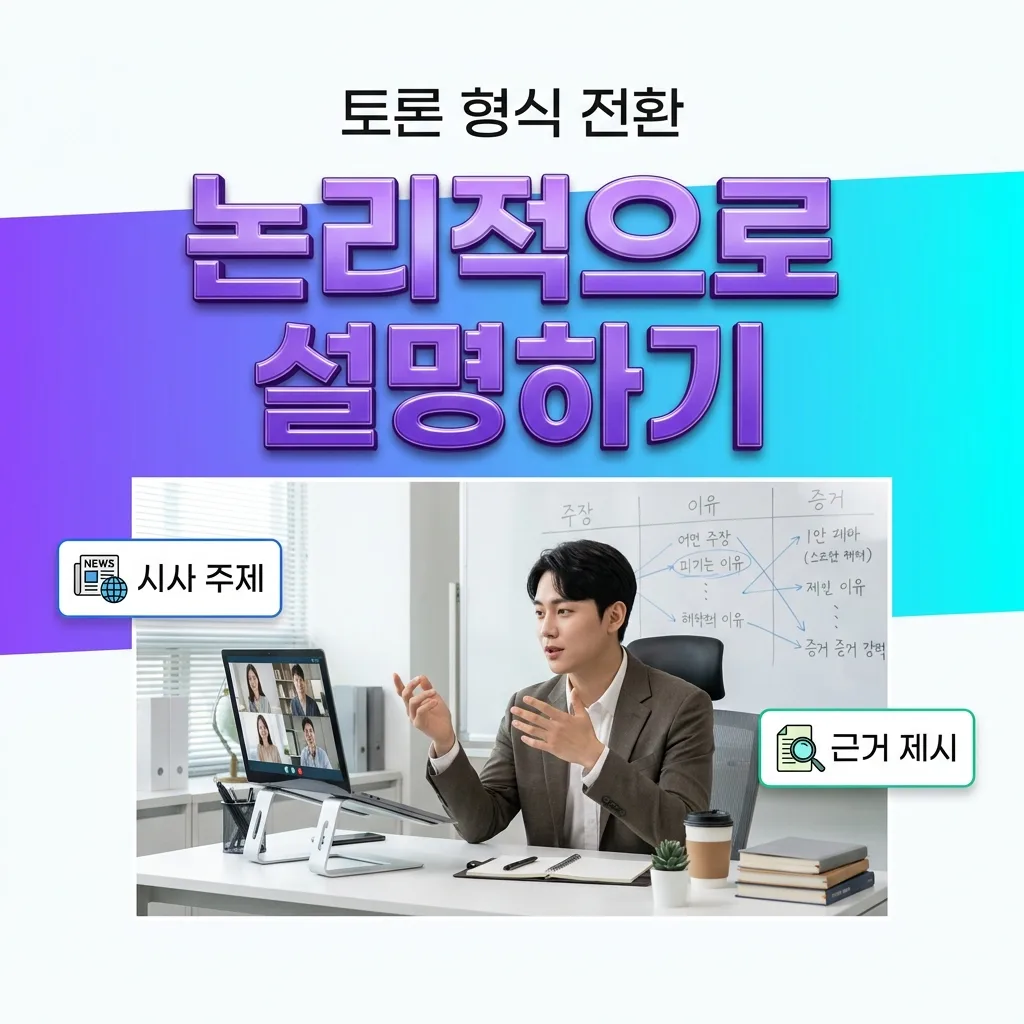 토론 형식 프리토킹으로 전환하는 방법을 정리한 카드