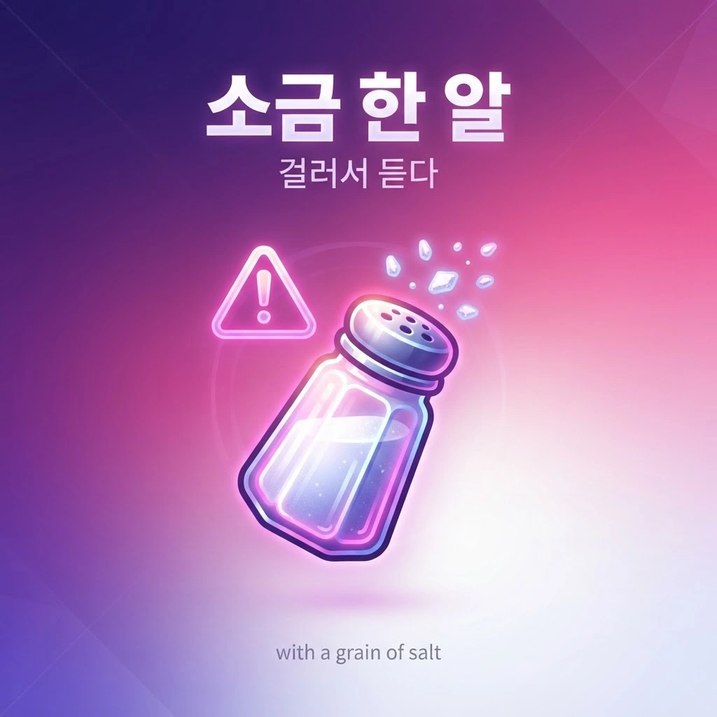 IDIOM : with a grain of salt