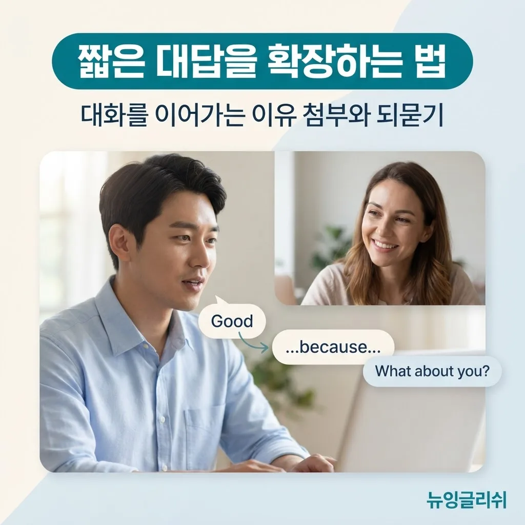 영어회화에서 자꾸 단답만 나오게 되는 이유와 대화를 길게 이어가는 방법